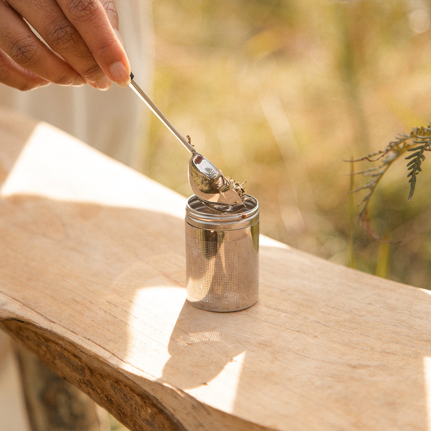 Small tea infuser and scoop